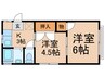 第一のくぼハイツ 2Kの間取り