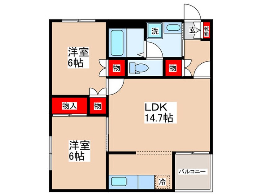 間取図 ルミナス北田園