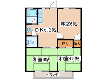 間取図 コーポ中屋敷