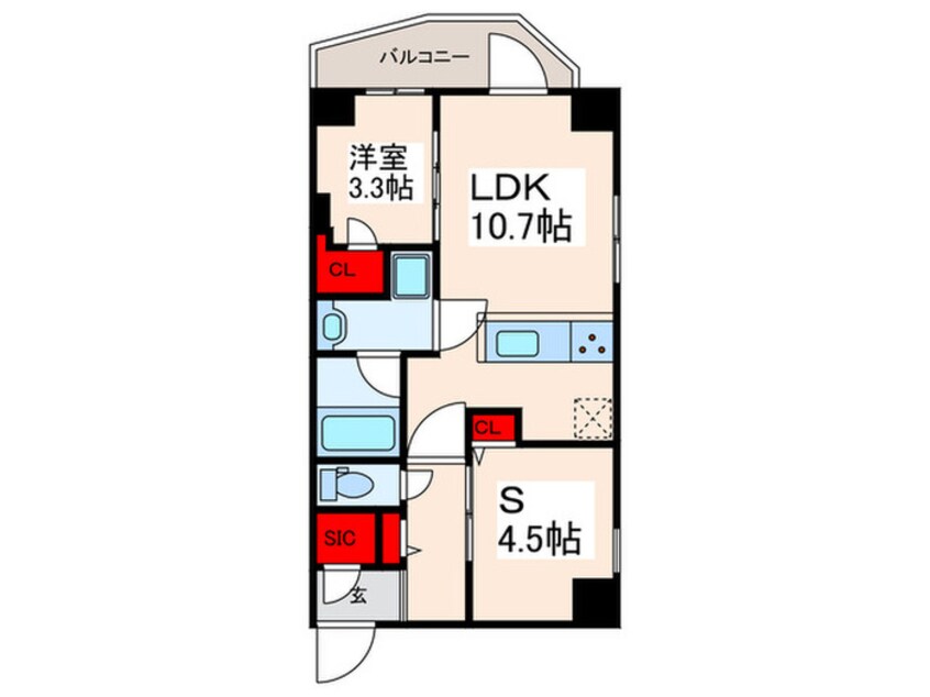 間取図 Ｓ－ＲＥＳＩＤＥＮＣＥ瑞江