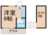 ホワイト野方2号館 1Rの間取り