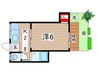 田中荘 1Kの間取り