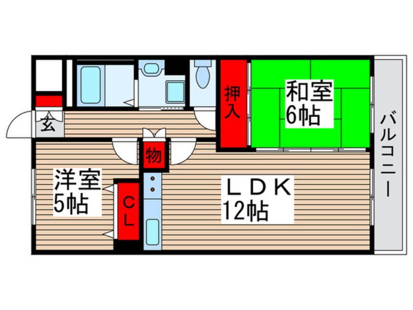 間取図 ピュアコ－ト柏