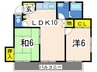 カーサソレイユ桜山 2LDKの間取り
