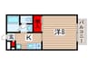 エスパシオＢ 1Kの間取り