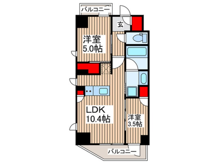 間取図 ルフォンプログレ上野稲荷町