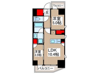 間取図 ルフォンプログレ上野稲荷町