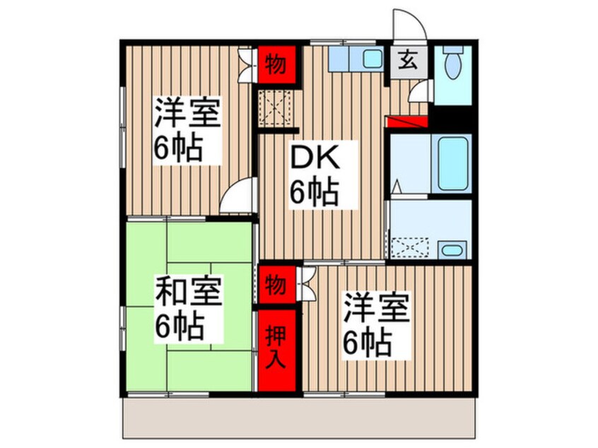 間取図 グランハイム関根第一