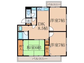 間取図 グリーンパレス柿木