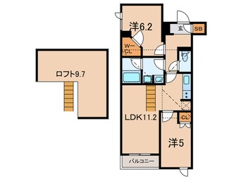 間取図 パークアクシス北千束MOCXION