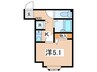 プラザK大倉山 1Kの間取り