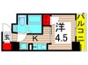 リヴシティ堀切菖蒲園(401) 1Kの間取り