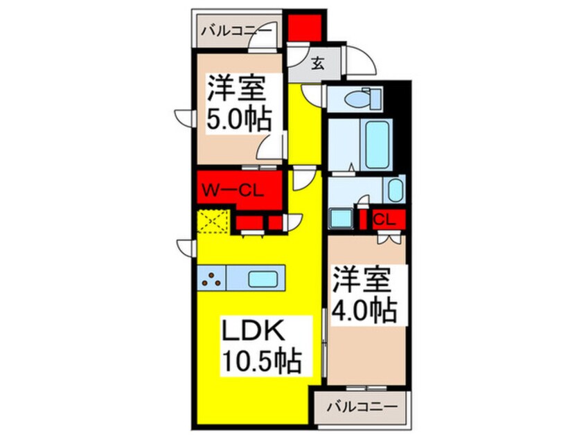 間取図 ｼｰｽﾞﾝﾌﾗｯﾂ日本橋人形町ﾌﾟﾚﾐｱ