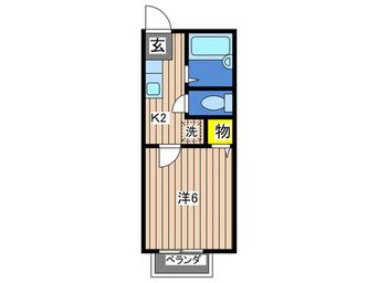 間取図 サンハイツ品濃