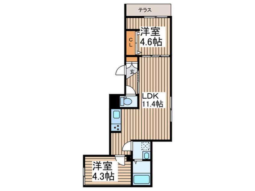 間取図 仮）江戸川区北小岩３丁目PJ