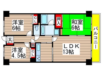 間取図 クレストヒル中野木