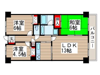 間取図 クレストヒル中野木