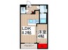 エルシーク上尾 1LDKの間取り