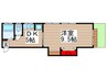 西浦和ハイツ 1DKの間取り