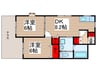 ファーストM＆E 2DKの間取り