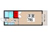 メゾンタカツ 1Kの間取り