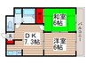 戸田岡昭マンション 2DKの間取り