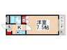 メビウスコ－ト国立 1Kの間取り