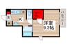 アリエ新小岩 1Kの間取り