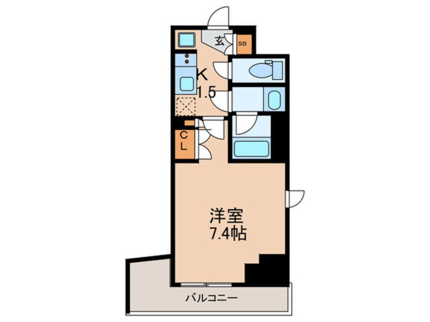 間取図 市谷台町坂フロント