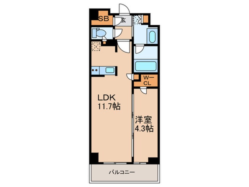 間取図 市谷台町坂フロント