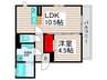 FLAT TENJIN　Ⅱ 1LDKの間取り
