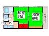 渡辺荘 2Kの間取り