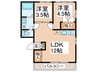 メゾン湘南 2LDKの間取り