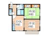 クラーレm.s. 2DKの間取り