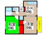 トラッド　ハナシマ 2DKの間取り