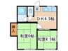 旭荘 2DKの間取り