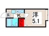 リーベル綾瀬Ａ棟 1Kの間取り