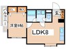 オーク・ヴィラ 1LDKの間取り