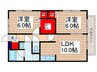 桜コートⅠ 2LDKの間取り