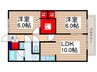 桜コートⅠ 2LDKの間取り