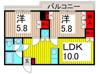 間取図 ハタノコーポ（301）