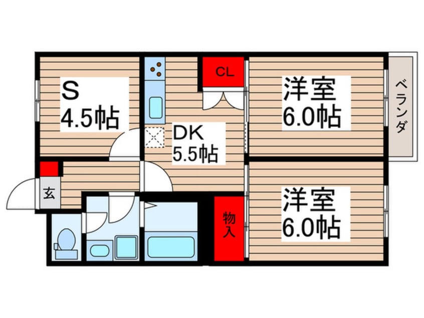 間取図 ロイヤルプラザ高砂（107）