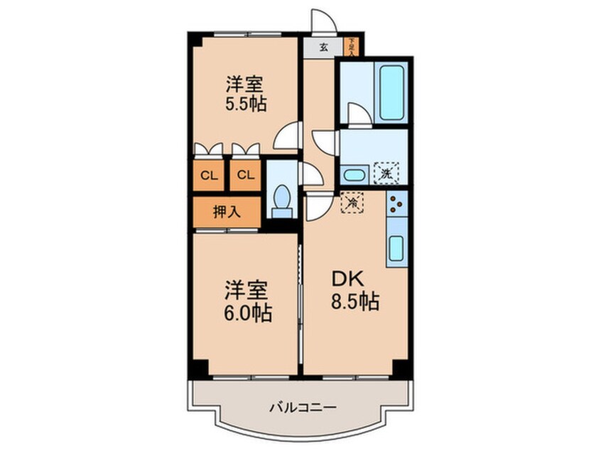 間取図 ベルフレール玉川