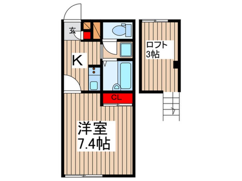 間取図 ﾒｲﾝｼﾃｨｶﾞｰﾃﾞﾝﾒﾇｴｯﾄ