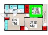 RGハイツⅡ 2DKの間取り