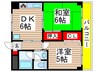 ピュアタウン北本町 2DKの間取り