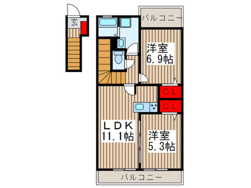 間取図 クレベールⅢ