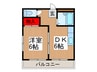 ハイツＳＤ 1DKの間取り