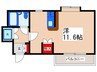 ローズマンションＡ１５ 1Rの間取り