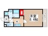 ドエルコート 1Kの間取り